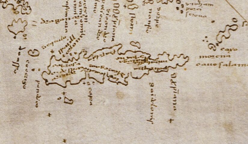 1534 Carte de l'Océan Atlantique Nord-Est, de la Mer Méditerranée, de la Mer Noire et de la Mer Rouge : Viegas, Gaspar Luis (15..-15..).jpg